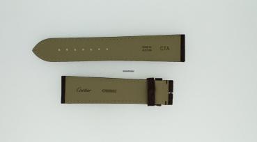 Cartier Lederband / Alligator / Braun - 20,5 / 18 Länge 115 / 85