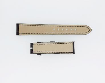 Cartier Krokolederband, schwarz, glänzend 18 / 16 Länge 115/75