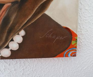 Dekobild "Afro-Girl" / Leinwand 50X50cm