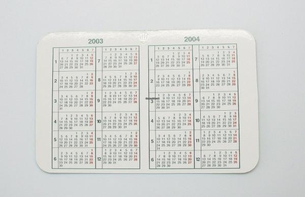 Rolex Kalender von 2001 bis 2005