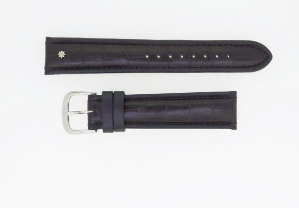 Junghans Lederband, schwarz mit Original Dornschließe 20/17 125/80